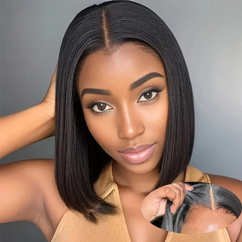 Glueless Wear And Go Human Hair Wig - 2026 NOVO Peruca Bob com Renda