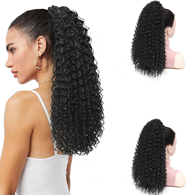 Drawstring Afro Curly Puff Ponytail - Rabo de Cavalo Afro Cacheado com