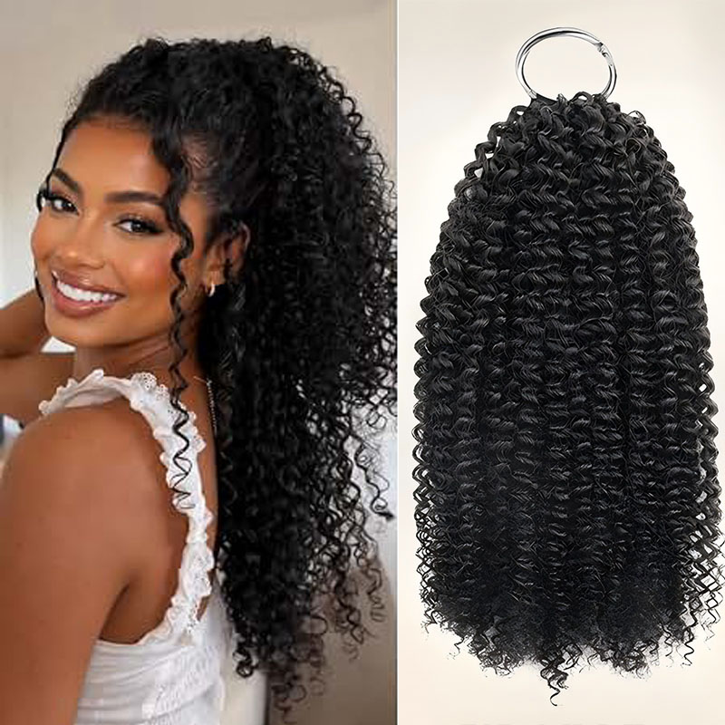 Hair Bundles - Cabelo Humano Cacheado Jerry, Preto Natural,