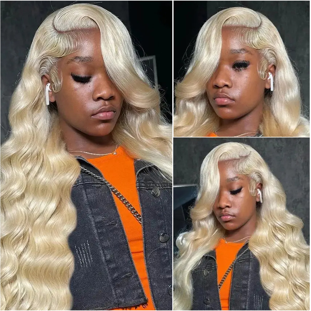 Peruca com frente de renda, co - 613 Blonde Body Wave Lace Front Wig avaliação e preço