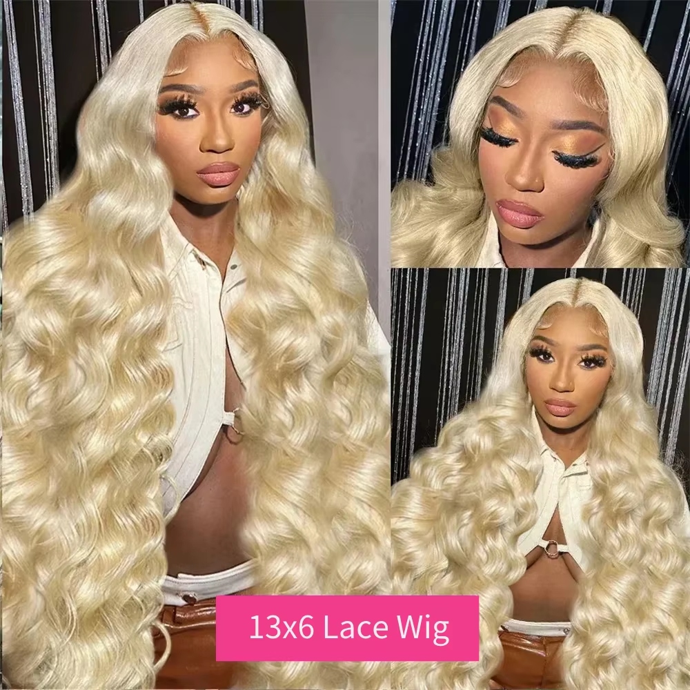 Peruca com frente de renda HD  - 613 Blonde Body Wave Lace Front Wig avaliação e preço