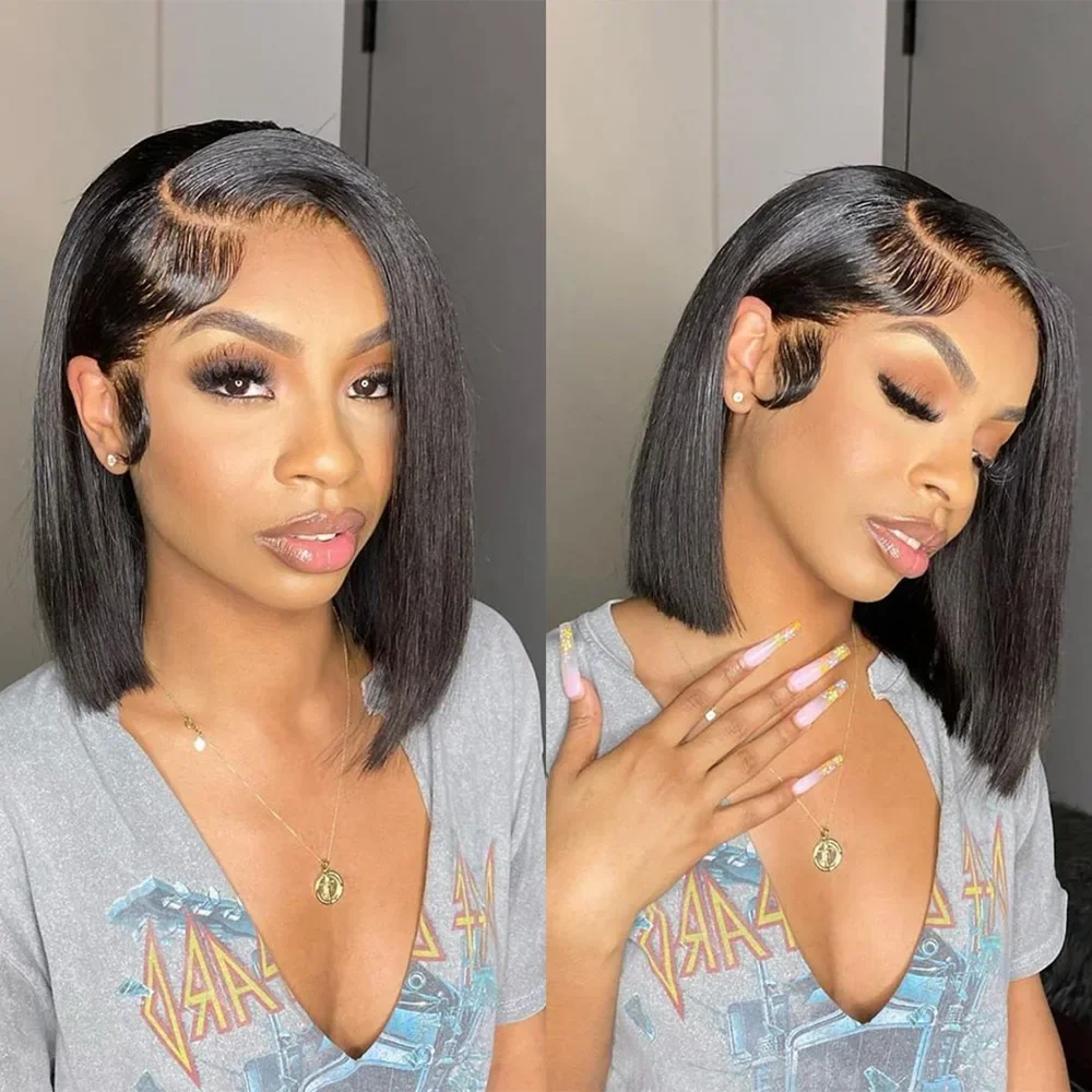 2026 NOVO Peruca Bob com Renda - Glueless Wear And Go Human Hair Wig avaliação e preço