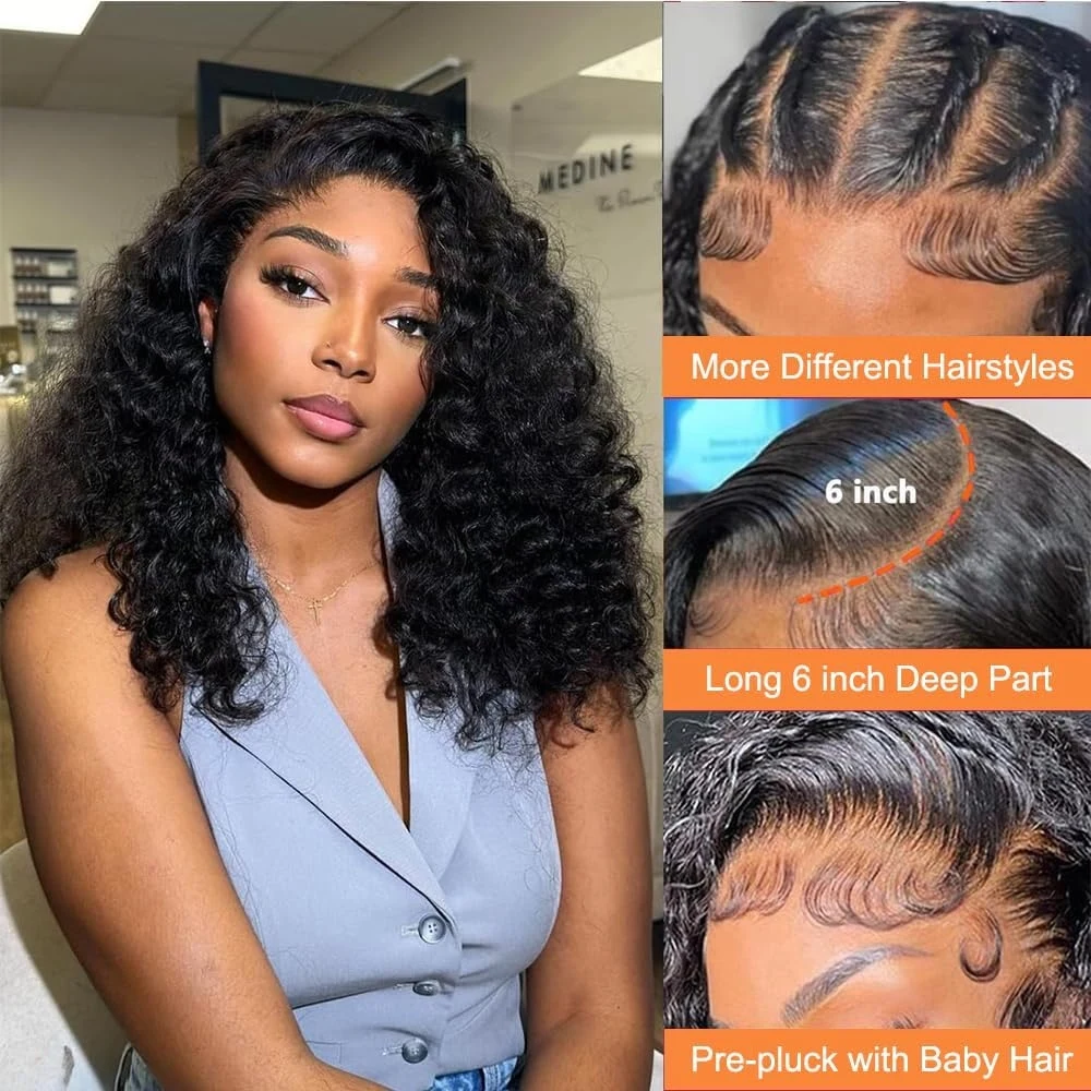Peruca Curta Bob com Renda Fro - Glueless Wear And Go Human Hair Wig avaliação e preço