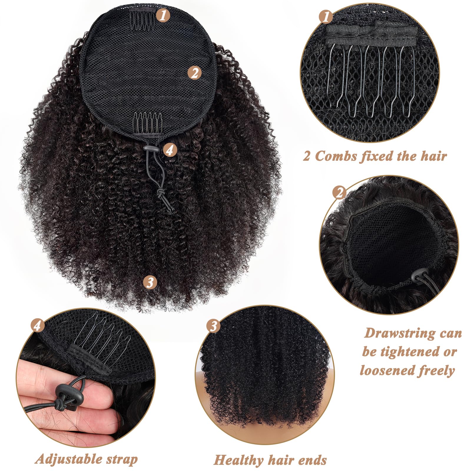 Extensão de rabo de cavalo com - Seamless Clip In Hair Extensions Human Hair avaliação e preço