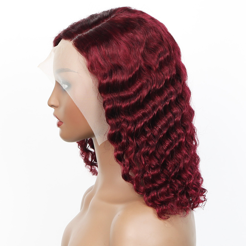 Peruca curta ondulada de cabel - Pre Parted 13X4 Lace Front Bob Wig avaliação e preço