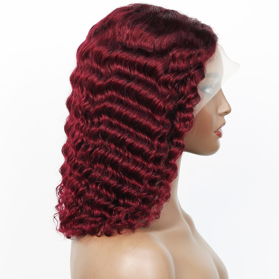 Peruca curta ondulada de cabel - Pre Parted 13X4 Lace Front Bob Wig avaliação e preço