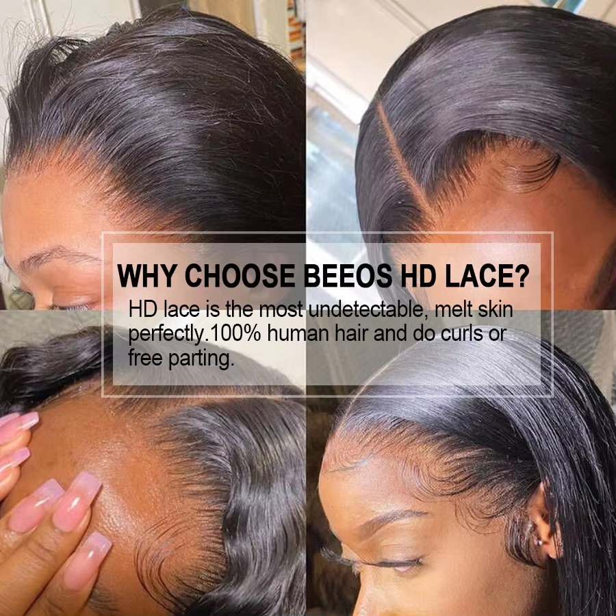 Perucas de Cabelo Humano Front - Hd Lace Frontal Wig Human Hair Pre Plucked avaliação e preço