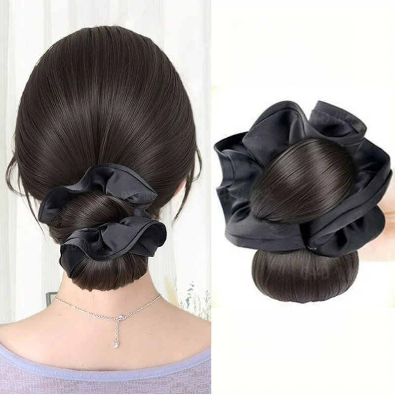 Novo Laço de Cabelo Sintético  - Claw Clip Messy Bun Hair Piece avaliação e preço