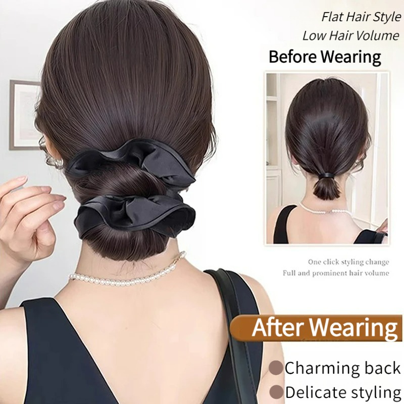 Novo Laço de Cabelo Sintético  - Claw Clip Messy Bun Hair Piece avaliação e preço