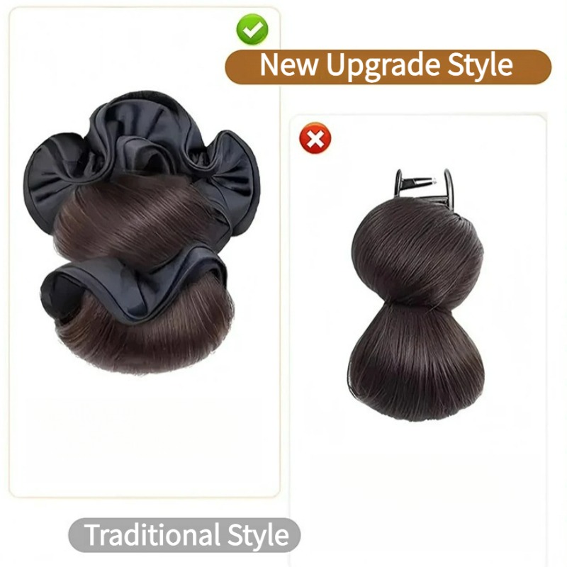 Novo Laço de Cabelo Sintético  - Claw Clip Messy Bun Hair Piece avaliação e preço