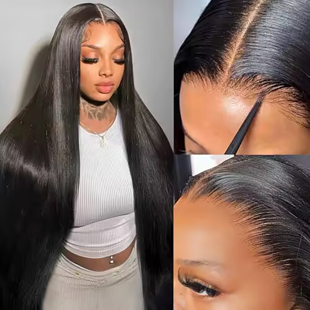 Peruca com frente de renda tra - Hd Lace Frontal Wig Human Hair Pre Plucked avaliação e preço