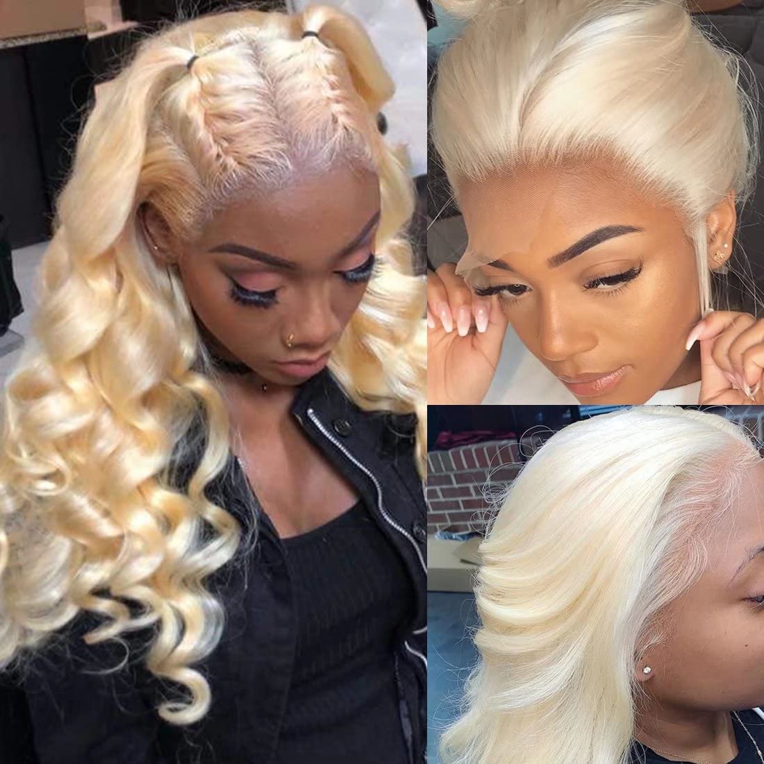 Perucas com frente de renda HD - 613 Blonde Body Wave Lace Front Wig avaliação e preço