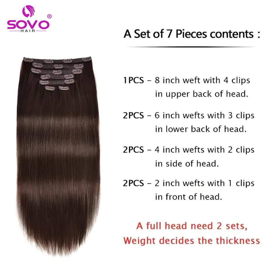 Extensões de cabelo com clipe  - Seamless Clip In Hair Extensions Human Hair avaliação e preço