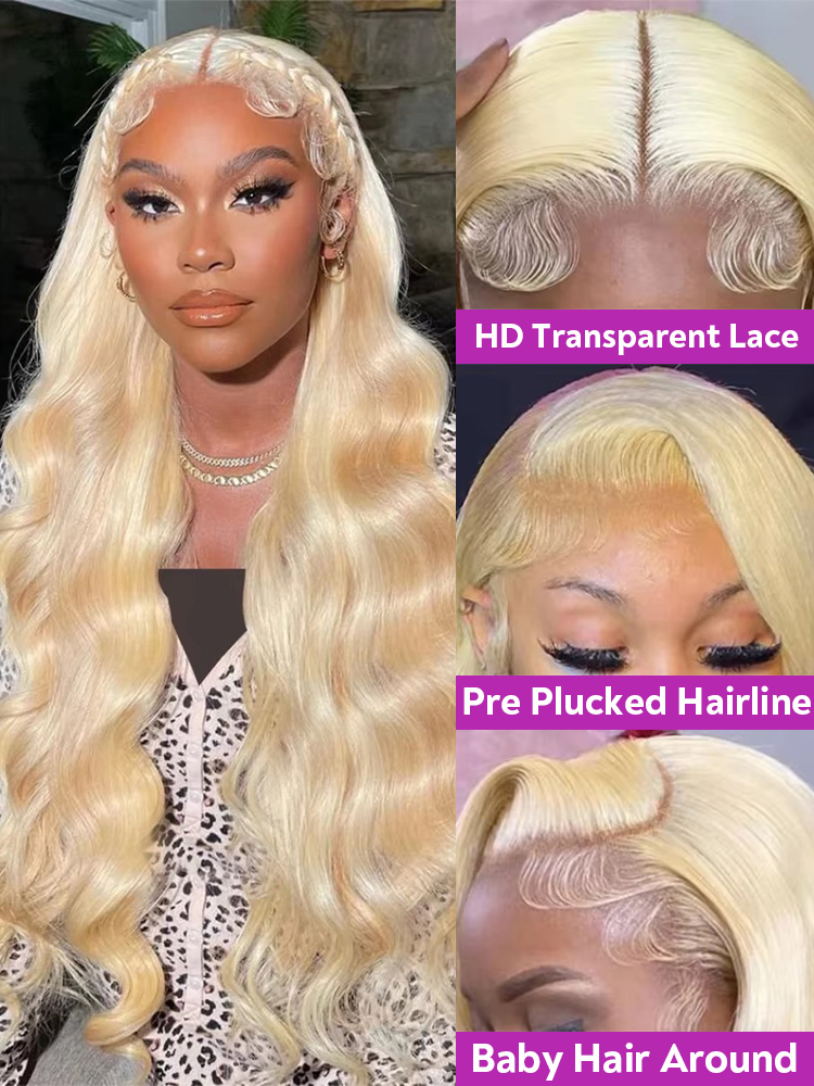 Peruca Frontal de Renda HD Tra - 613 Blonde Body Wave Lace Front Wig avaliação e preço