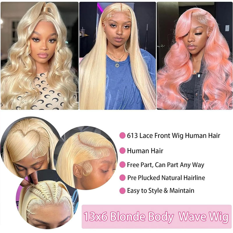 Peruca com frente de renda 613 - 613 Blonde Body Wave Lace Front Wig avaliação e preço
